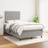 The Living Store Box spring postelja z vzmetnico svetlo siva 120x200 cm blago - Box Spring Postelja, (21516823) Cene