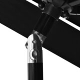  Vrtni suncobran s 3 razine i aluminijskim stupom 2,5 m crni | Eponuda.com