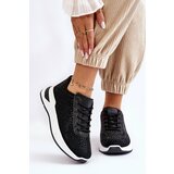 Kesi Women's Sneakers with Zirconia Black Raiden cene