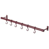 Bordo rdeč stenski obešalnik iz nerjavečega jekla 70 cm Hang-It –