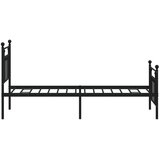  Metalni okvir kreveta uzglavlje i podnožje crni 75x190 cm | Eponuda.ba