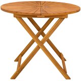  Preklopni vrtni stol Prirodna Ø90 x 75 cm Čvrsto drvo akacije | Eponuda.com