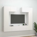  6-dijelni set TV ormarića bijeli od konstruiranog drva | shoptok.hr