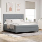 Box spring krevet s madracem svijetlosiva super king tkanina Cijene