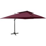 vidaXL Vrtni senčnik z dvojno streho bordo rdeč 400x300 cm, (20965812) | Shoptok.si