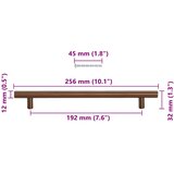  Ručke za ormarić 5 kom brončane 192 mm od nehrđajućeg čelika | shoptok.hr