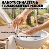  Umivaonik umivaonik za ruke mobilni umivaonik prijenosni uklj. kotačiće 51 cm x 33 5 cm x 103 cm bijeli | shoptok.hr