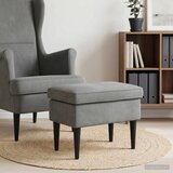  Stolica za noge Tamnosiva 55 x 35 x 41 cm Baršun - Tamnosiva Cijene