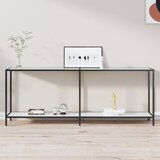 The Living Store Konzolna mizica bela 200x35x75,5 cm kaljeno steklo - Konzolna Mizica, (21835561) | Shoptok.si