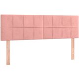Maison Chic Posteljno vzglavje - Vzglavna omarica 2 kosa roza 72x5x78/88 cm žamet, (22077315) Cene
