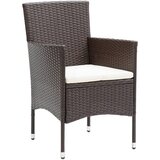 Maison Chic Vrtni jedilni stoli - Stol za vrt 4 kosi poli ratan rjavi JS372, (21878697) Cene