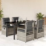  5-dijelni vrtni blagovaonski set sivi od poliratana Siva 160 x 80 x 74 cm | shoptok.hr