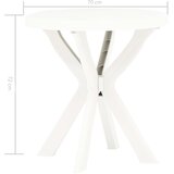 Bistro stol bijeli Ø 70 cm plastični | shoptok.hr