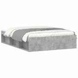 Maison Chic Posteljni okvir - Dvoposteljna postelja - Zakonska postelja betonsko siv 135x190 cm-J10277, (21768904) | Shoptok.si