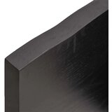  Stenska polica temno siva 40x10x4 cm obdelana trdna hrastovina, (20810745) | Shoptok.si