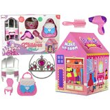 Lean_Toys Princeskin šotor za otroke Kozmetični salon Pink Dodatki Krona | Shoptok.si
