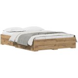 vidaXL Postelja z predali Artisan Oak 135x190 cm Izdelano iz lesnih materialov | Shoptok.si