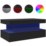 Maison Chic Klubska mizica - kavna mizica - Nizka mizica z LED lučkami črna 90x50x40 cm, (21752288) Cene