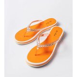 Gemre Orange flip-flops with rhinestones Patrier | Shoptok.si