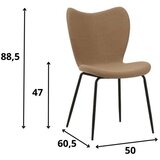 MID.YOU SET STOLOV, tekstil rjavosiva | Shoptok.si