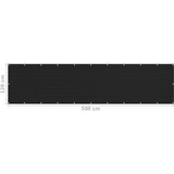 Balkonski Balkonsko platno črno 120x500 cm HDPE, (20611120) | Shoptok.si