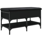  Klupa za cipele crna 82 x 42 x 45 cm od konstruiranog drva | Eponuda.ba