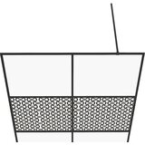 Pregrada za tuširanje s prozirnim staklom ESG 140 x 195 cm crna | shoptok.hr
