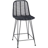  Barski stol 2 pcs Črna 44,5 x 54,5 x 97,5 cm Ratan in železo, (5000092566) | Shoptok.si