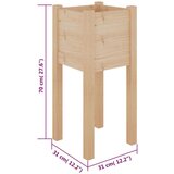 vidaXL vrtne sadilice 2 kom 31 x 31 x 70 cm od masivne borovine | shoptok.hr