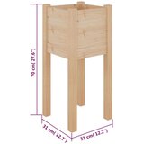 vidaXL vrtno cvetlično korito 2 kosa 31x31x70 cm trdna borovina | Shoptok.si