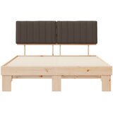  Krevetni okvir s tapiciranim uzglavljem Sivo-smeđa 150 x 200 cm | shoptok.hr