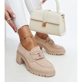 VINCEZA Beige leather-lined suede shoes Cijene