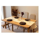 Hanah home vina mini 03 1005 oak cream produžni set trpezarijskih stolova i stolica (6 komada)) | ePonuda.com