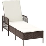  Ležaljka Smeđa i krem bijela 55 x 200 x 92 cm poliratan | shoptok.hr