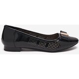 Resti Women's black openwork ballerinas with a bow Rumac - Footwear | shoptok.hr