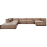 Windsor & Co Sofas Svijetlosmeđa kožna kutna garnitura (lijevi kut) Madame - Cijene