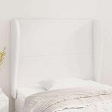  Vzglavje z ušesi belo 83x23x118/128 cm umetno usnje, (20932834) Cene