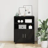vidaXL Ormar s kotačićima Crni hrast Drvo 60 x 48 x 81 cm Kutni ormar
