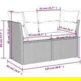  11-dijelni set vrtnih sofa od poliratana s jastucima sivi | shoptok.hr