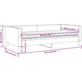 vidaXL Dnevna postelja z vzmetnico črna 100x200 cm blago | Shoptok.si