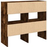 vidaXL Regal za čevlje 2 kosa zložljiva dimljeni hrast 89,5x30x40 cm | Shoptok.si