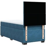 vidaXL Box spring postelja z vzmetnico modra 90x190 cm žamet, (21308175) | Shoptok.si
