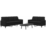  2-dijelni set sofa s jastucima crni baršunasti | shoptok.hr