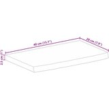 Stolna ploča sa živim rubom 40x20x2,5 cm od masivnog drva manga | shoptok.hr