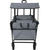  Zložljiv ročni voziček Siva 105 x 56,5 x 116 cm Oxford tkanina | Shoptok.si