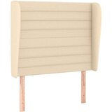  Vzglavje z ušesi krem 103x23x118/128 cm blago | Shoptok.si