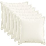  Presvlaka za jastuk 6 kom. HOUTEN Bijela 40 x 40 cm Umjetni lan - Bijela 40 x 40 cm 6 | shoptok.hr