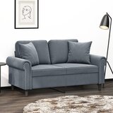  Dvosjed s ukrasnim jastucima tamnosivi 120 cm baršunasti | Eponuda.com