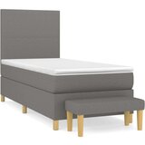  S oprugama i madracem tamnosivi 100 x 200 cm od tkanine | shoptok.hr