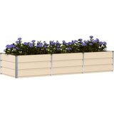  Cvetlično korito Slonokoščena 240 x 80 x 45 cm Jeklo, (5000207477) | Shoptok.si
